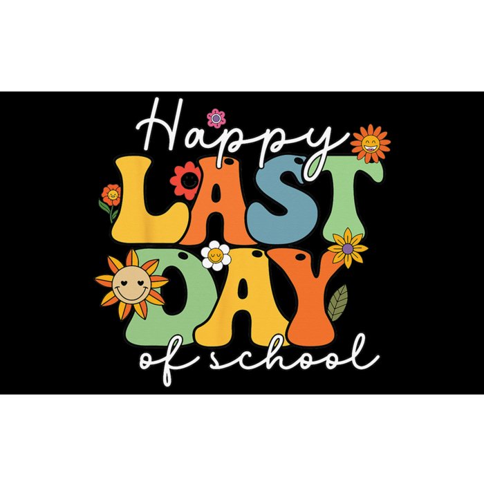 Happy Last Day Of School Graduation Groovy Teacher Student Bumper Sticker