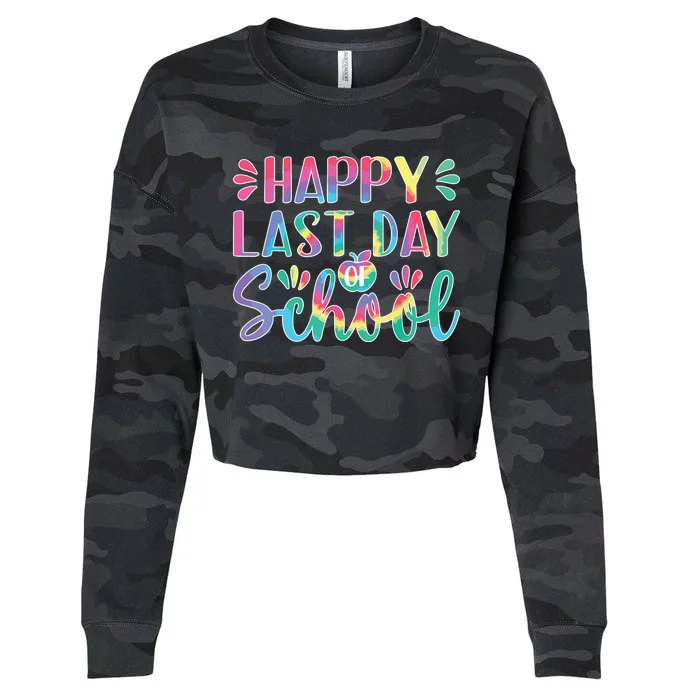 Happy Last Day Of School Shirts Teacher KidStudent Graduation Cropped Pullover Crew