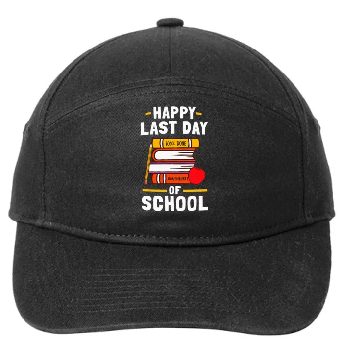 Happy Last Day Of School Teachers Students 7-Panel Snapback Hat