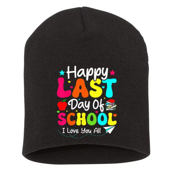 Happy Last Day of School Teacher Student Graduation Short Acrylic Beanie