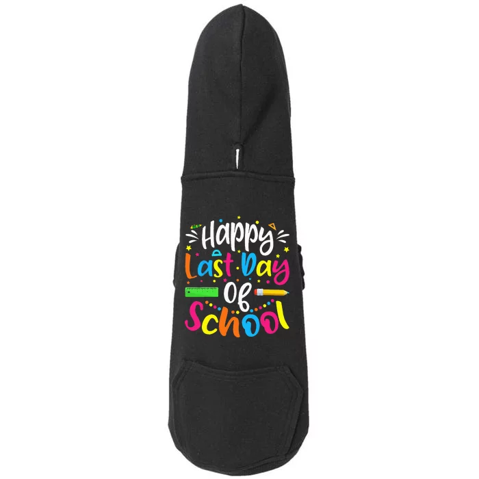 Happy Last Day of School Teacher Student Graduation Doggie 3-End Fleece Hoodie