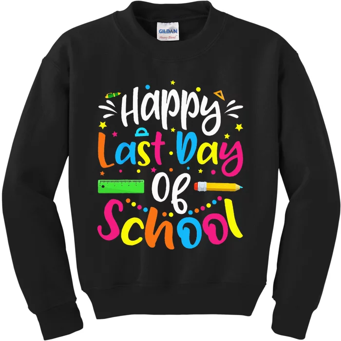 Happy Last Day of School Teacher Student Graduation Kids Sweatshirt