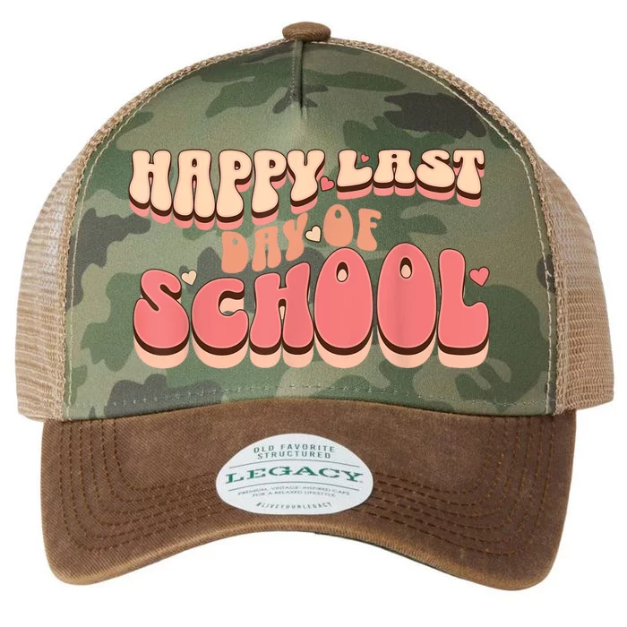 Happy Last Day Of School Teacher Legacy Tie Dye Trucker Hat