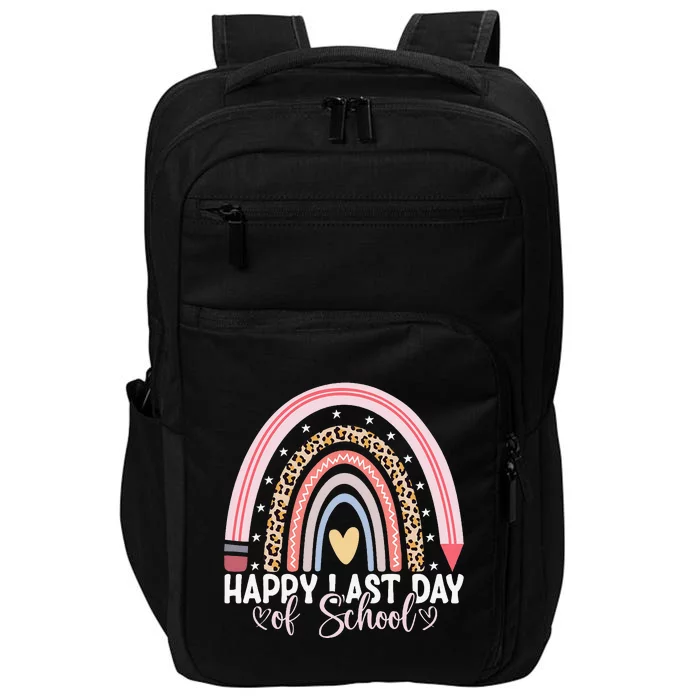 Happy Last Day Of School Hello Summer Teacher Student Impact Tech Backpack