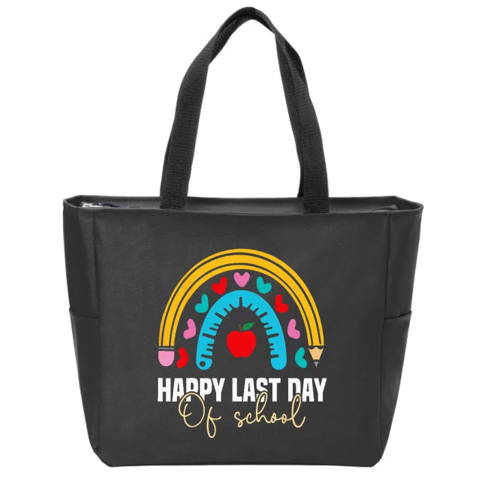 Happy Last Day of School Teacher Student Graduation Zip Tote Bag