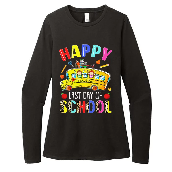 Happy Last Day Of School Bus Driver Off Duty Student Teacher Womens CVC Long Sleeve Shirt