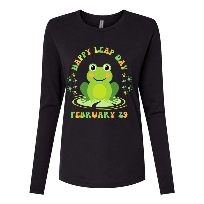 Happy Leap Day February 29 Leapling Leap Year Womens Cotton Relaxed Long Sleeve T-Shirt