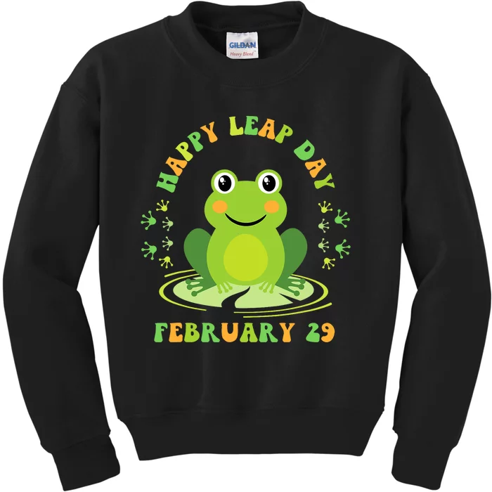 Happy Leap Day February 29 Leapling Leap Year Kids Sweatshirt