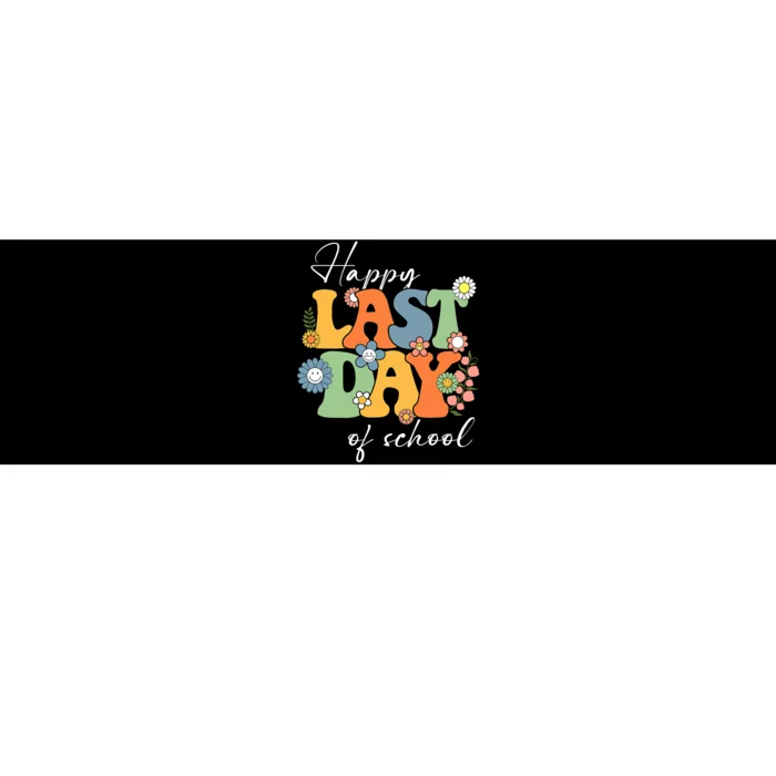 Happy Last Day Of School Graduation Groovy Teacher Student Bumper Sticker