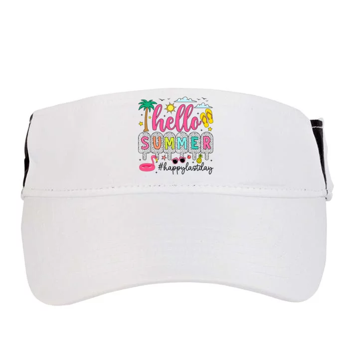 Happy Last Day Of School Teacher Student Hello Summer Adult Drive Performance Visor