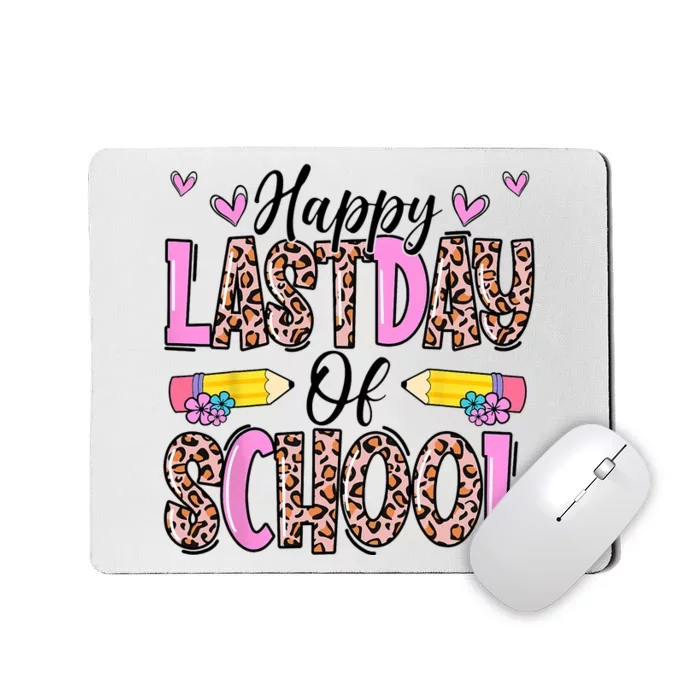 Happy Last Day Of School Leopard Teacher End Of School Year Mousepad