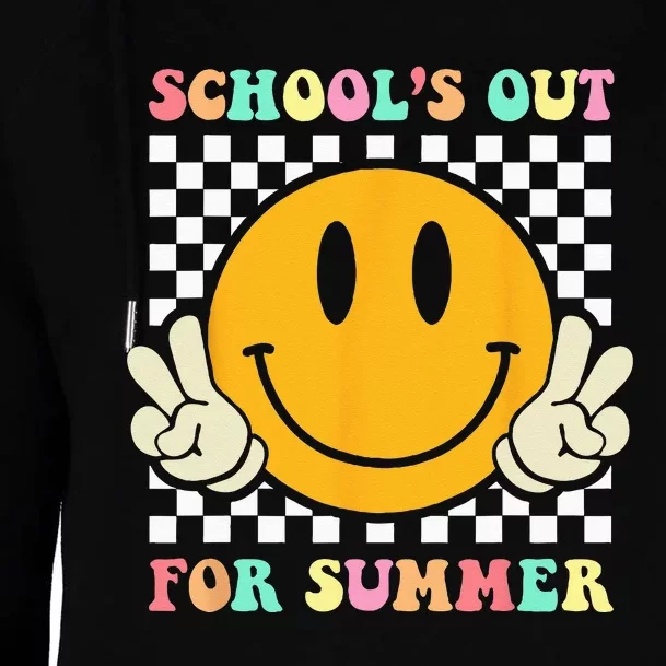 Hippie Last Day Of School Schools Out For Summer Teacher Womens Funnel Neck Pullover Hood