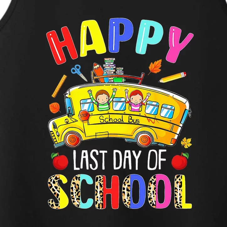 Happy Last Day Of School Bus Driver Off Duty Student Teacher Performance Tank