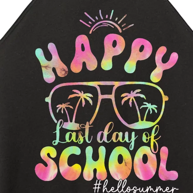 Happy Last Day Of School Hello Summer Students And Teachers Women’s Perfect Tri Rocker Tank