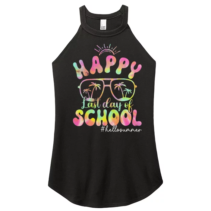 Happy Last Day Of School Hello Summer Students And Teachers Women’s Perfect Tri Rocker Tank