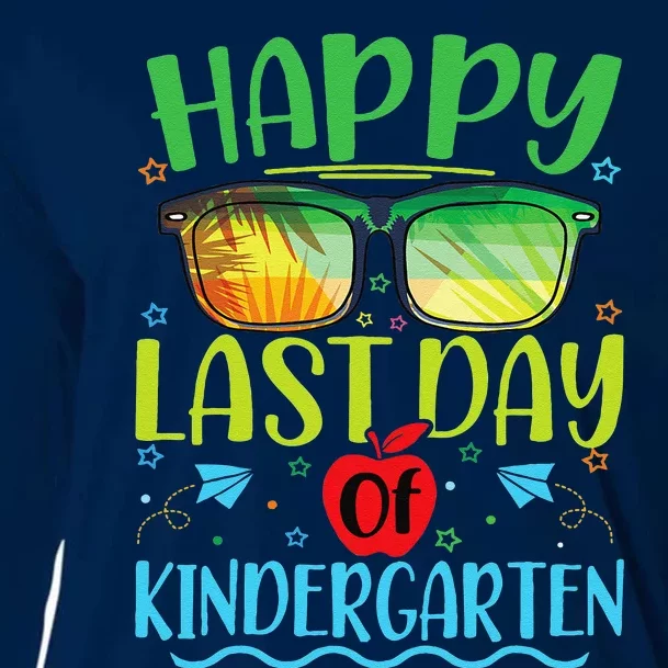 Happy Last Day Of Kindergarten Teacher Student Summer Cooling Performance Long Sleeve Crew