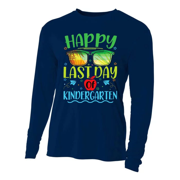 Happy Last Day Of Kindergarten Teacher Student Summer Cooling Performance Long Sleeve Crew