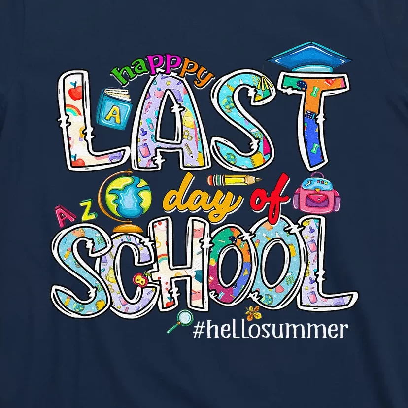 Happy Last Day Of School 2024 Hello Summer T-Shirt