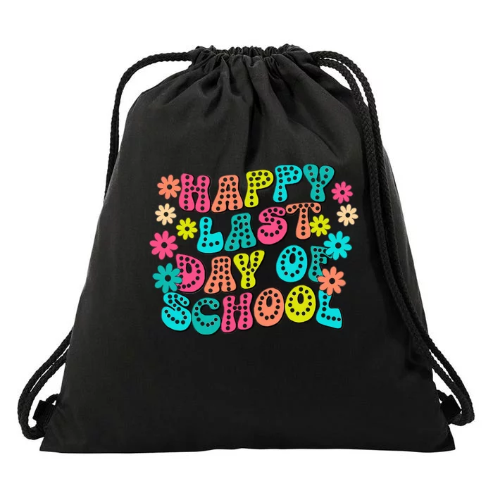 Happy Last Day Of School Drawstring Bag