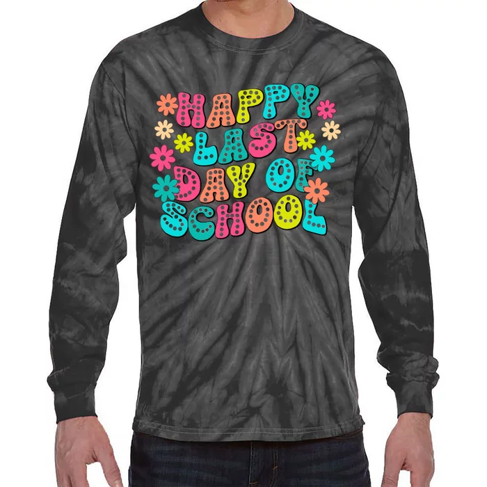 Happy Last Day Of School Tie-Dye Long Sleeve Shirt