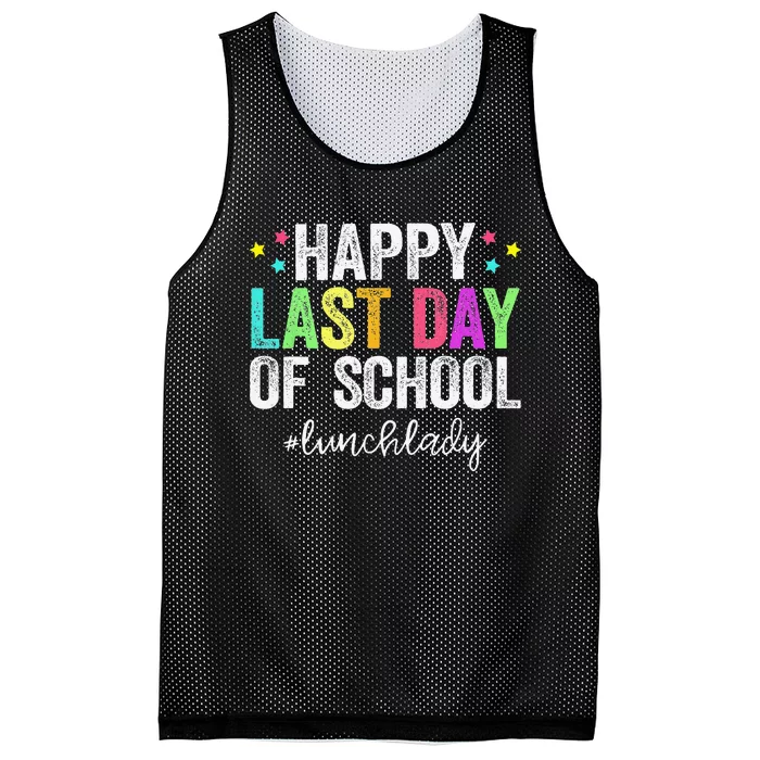 Happy Last Day of School Lunch Lady Life Summer Mesh Reversible Basketball Jersey Tank