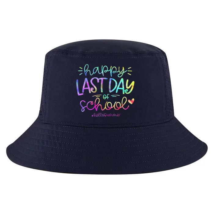 Happy Last Day Of School Hello Summer Students And Teachers Cool Comfort Performance Bucket Hat