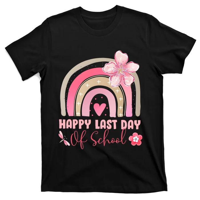 Happy Last Day Of School Rainbow Vintage T-Shirt