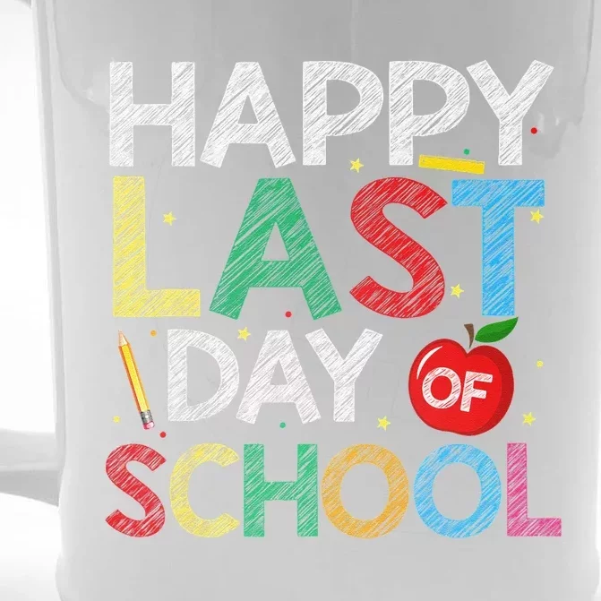 Happy Last Day Of School Funny End Of Year Teacher Student Front & Back Beer Stein