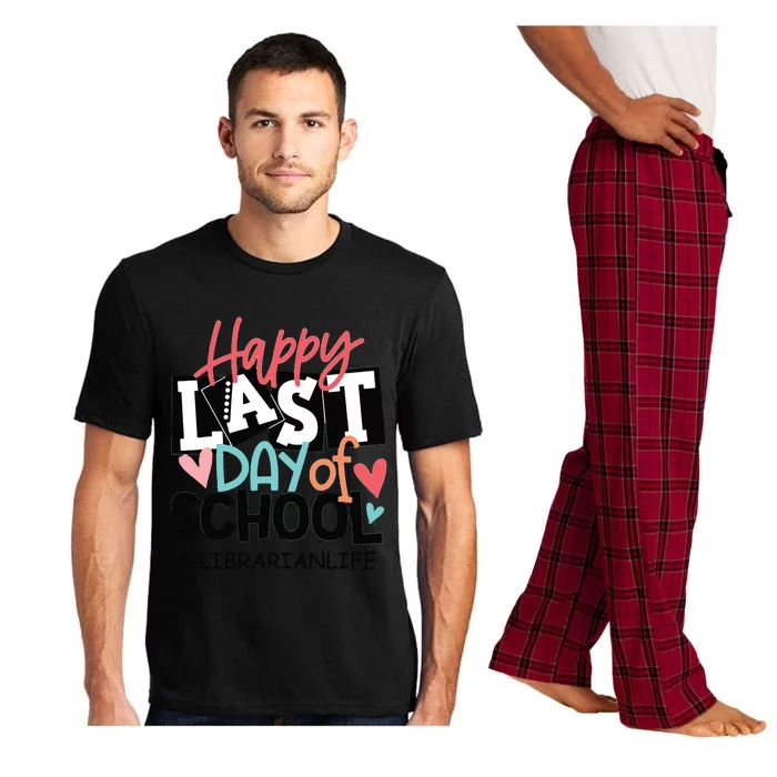 Happy Last Day Of School Librarian Life Graduation Funny Pajama Set