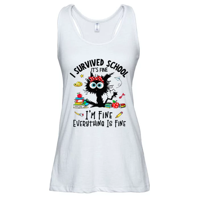 Happy Last Day Of School Teacher Student Graduation Ladies Essential Flowy Tank