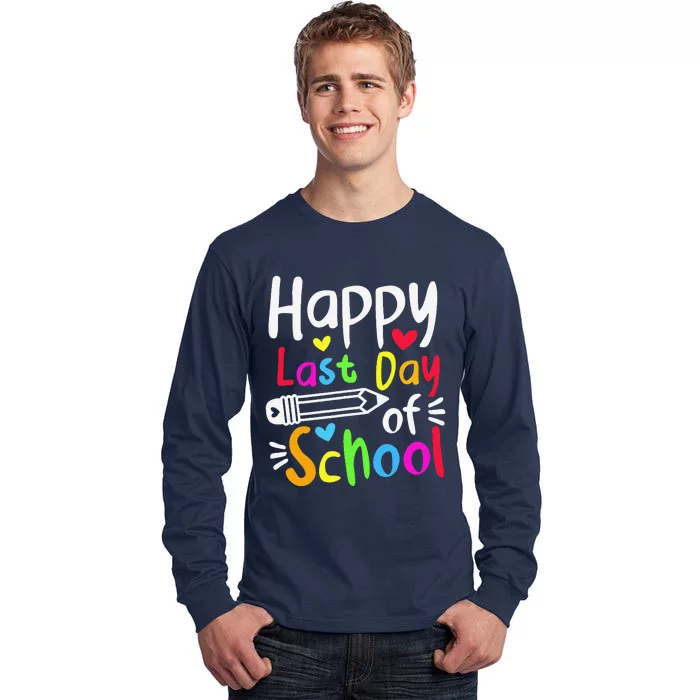 Happy Last Day Of School Students Women Funny Summer Beak Tall Long Sleeve T-Shirt