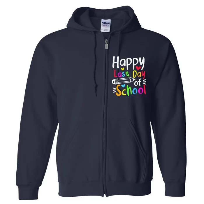 Happy Last Day Of School Students Women Funny Summer Beak Full Zip Hoodie