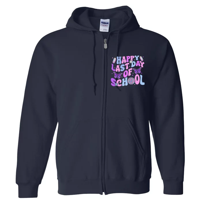 Happy Last Day Of School Teacher Boy Girl Grad Hello Summer Full Zip Hoodie