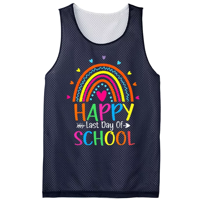 Happy Last Day of School Teacher Student Graduation Mesh Reversible Basketball Jersey Tank