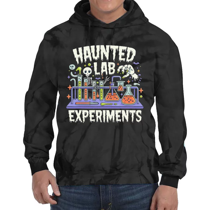 Haunted Lab Experiments Halloween In The Lab Tie Dye Hoodie