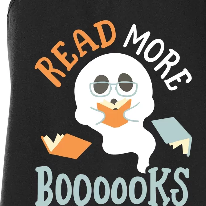 Halloween Librarian English Teacher Reading Reader Books Women's Racerback Tank