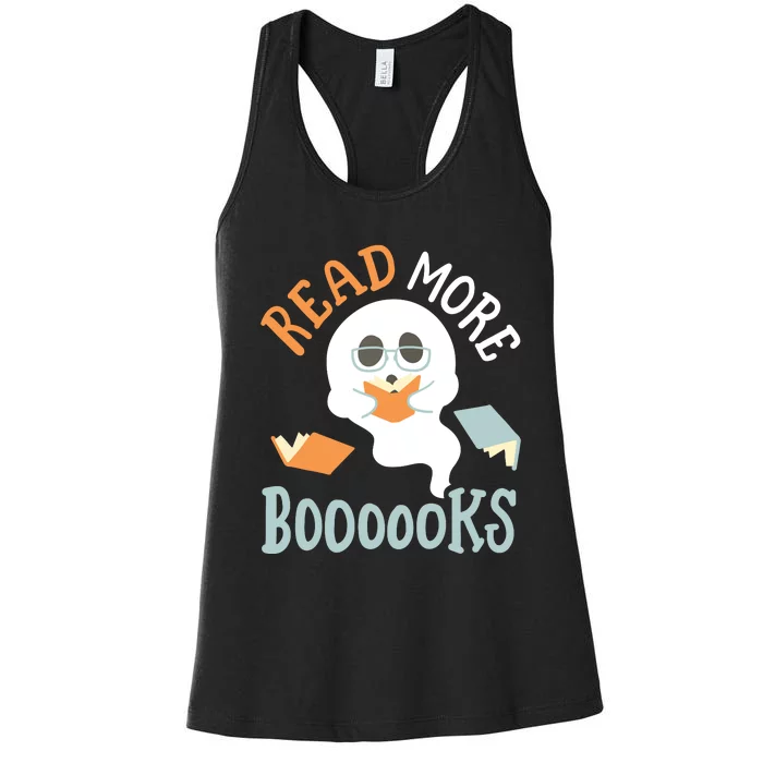 Halloween Librarian English Teacher Reading Reader Books Women's Racerback Tank