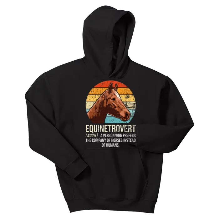 Horse Lover Equestrian Horse Rider Horse Trainer Horse Kids Hoodie