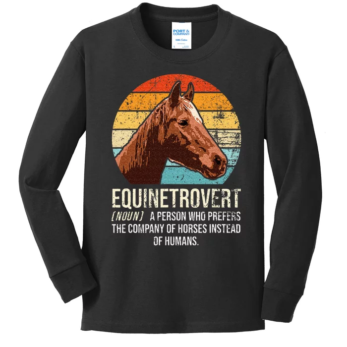 Horse Lover Equestrian Horse Rider Horse Trainer Horse Kids Long Sleeve Shirt