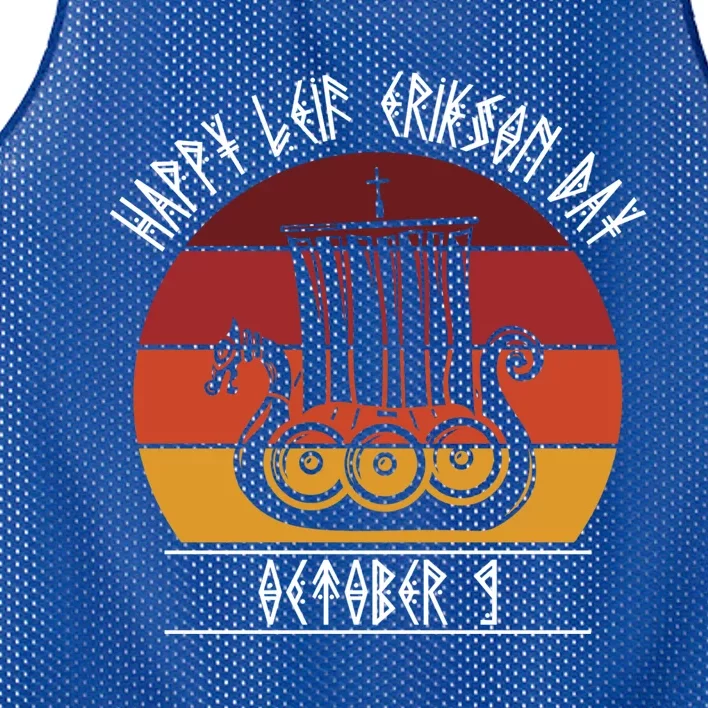 Happy Leif Erikson Day Vikings October 9th Celebration Meaningful Gift Mesh Reversible Basketball Jersey Tank