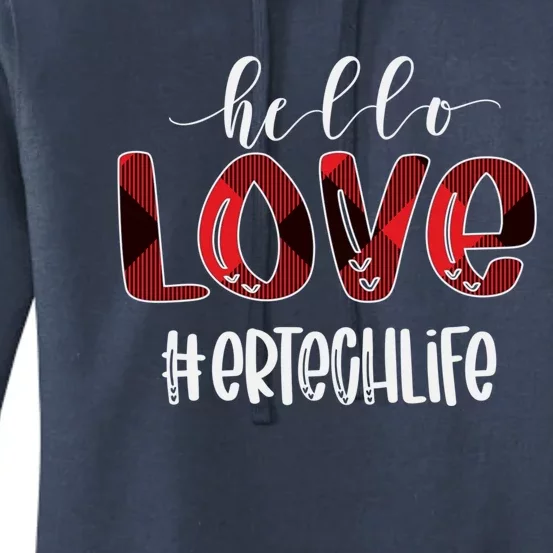 Hello Love Er Tech Life Buffalo Awesome Valentines Gift Idea Cool Gift Women's Pullover Hoodie