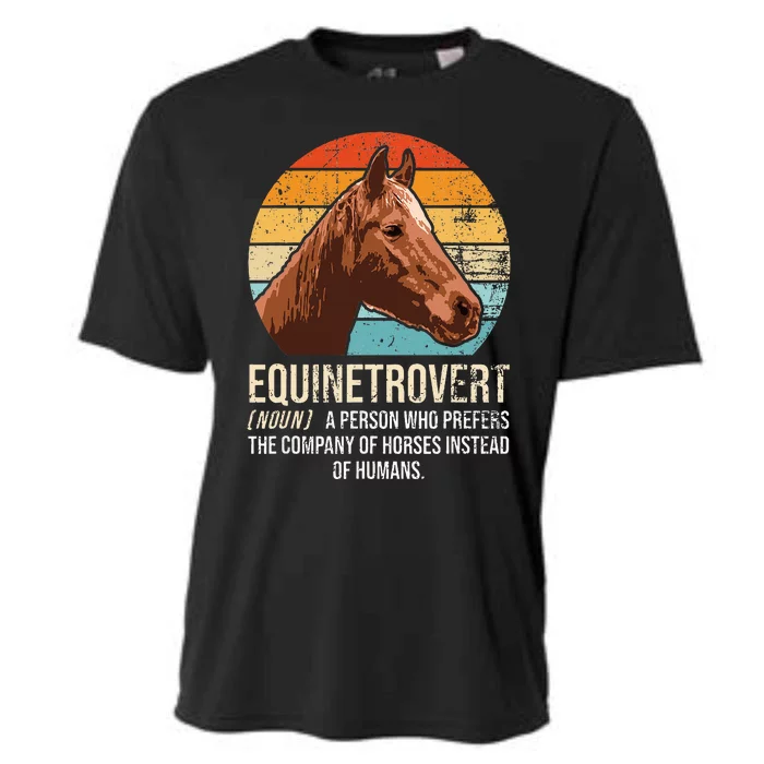 Horse Lover Equestrian Horse Rider Horse Trainer Horse Cooling Performance Crew T-Shirt