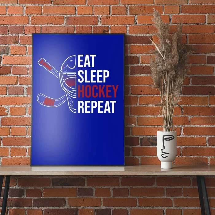 Hockey Lovers Eat Sleep Hockey Repeat Hockey Players Cool Gift Poster