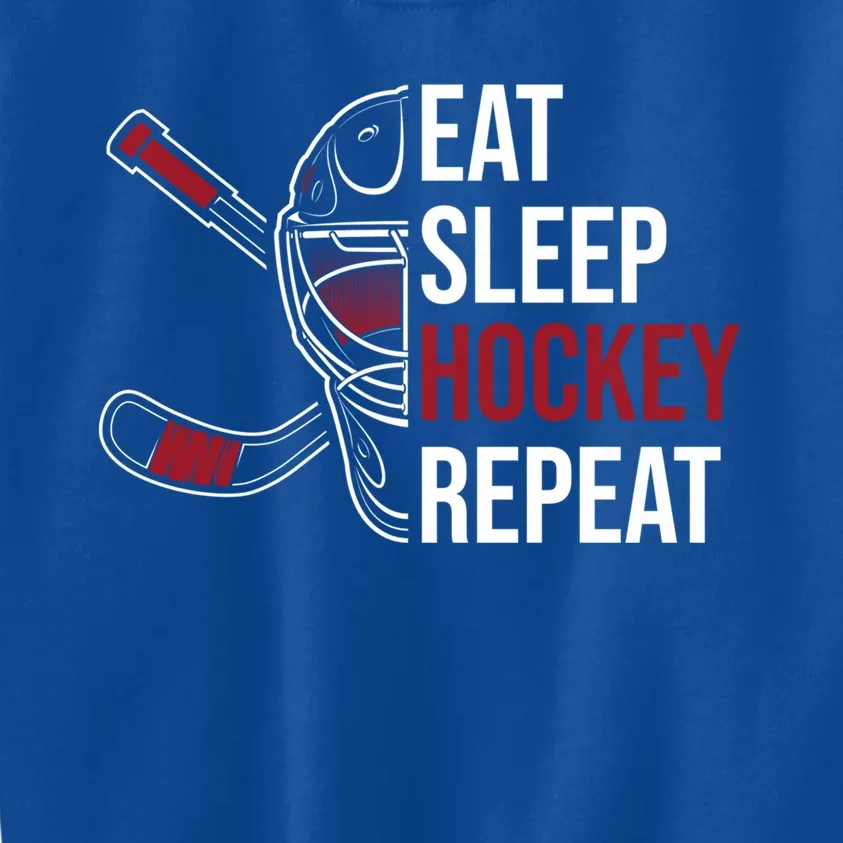 Hockey Lovers Eat Sleep Hockey Repeat Hockey Players Cool Gift Kids Sweatshirt