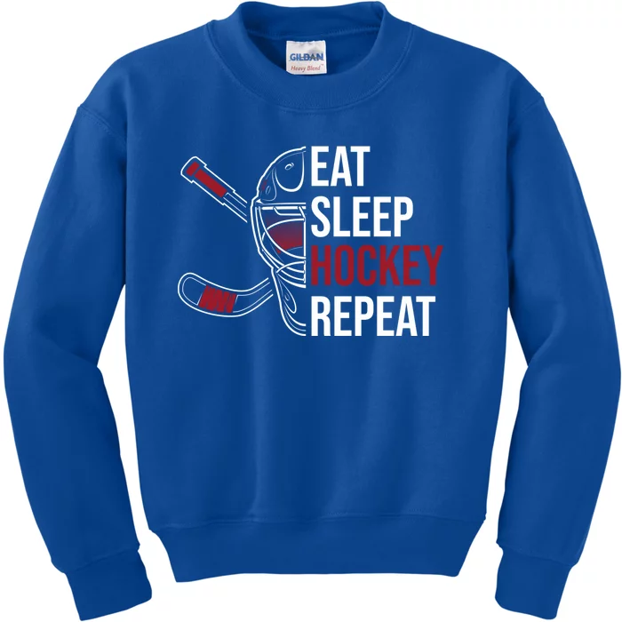 Hockey Lovers Eat Sleep Hockey Repeat Hockey Players Cool Gift Kids Sweatshirt