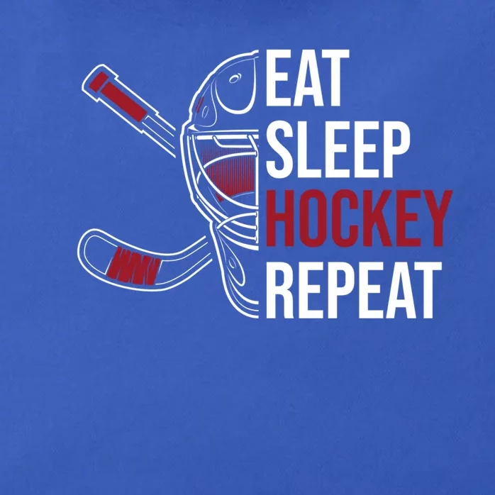 Hockey Lovers Eat Sleep Hockey Repeat Hockey Players Cool Gift Zip Tote Bag