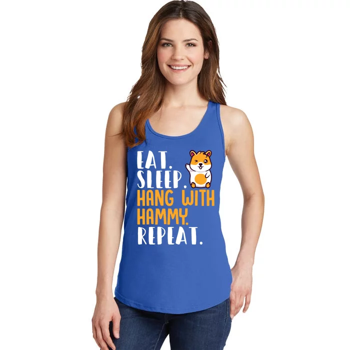 Hamster Lover Eat Sleep Hang With Hammy Repeat Hamster Gift Ladies Essential Tank