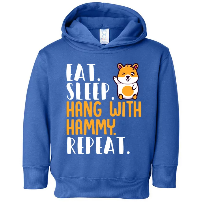 Hamster Lover Eat Sleep Hang With Hammy Repeat Hamster Gift Toddler Hoodie