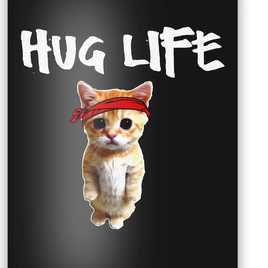 Hug Life Funny Awesome Cool Cute Cat Kitten Tee Poster