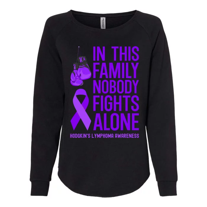 Hodgkins Lymphoma Family Matching Nobody Fights Alone Gift Womens California Wash Sweatshirt